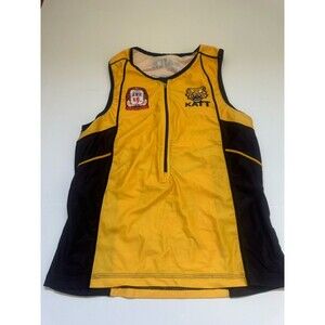 ZIMA KAITT Korean Red Ginseng Corp Cycling Jersey Sleeveless Yellow Black XL